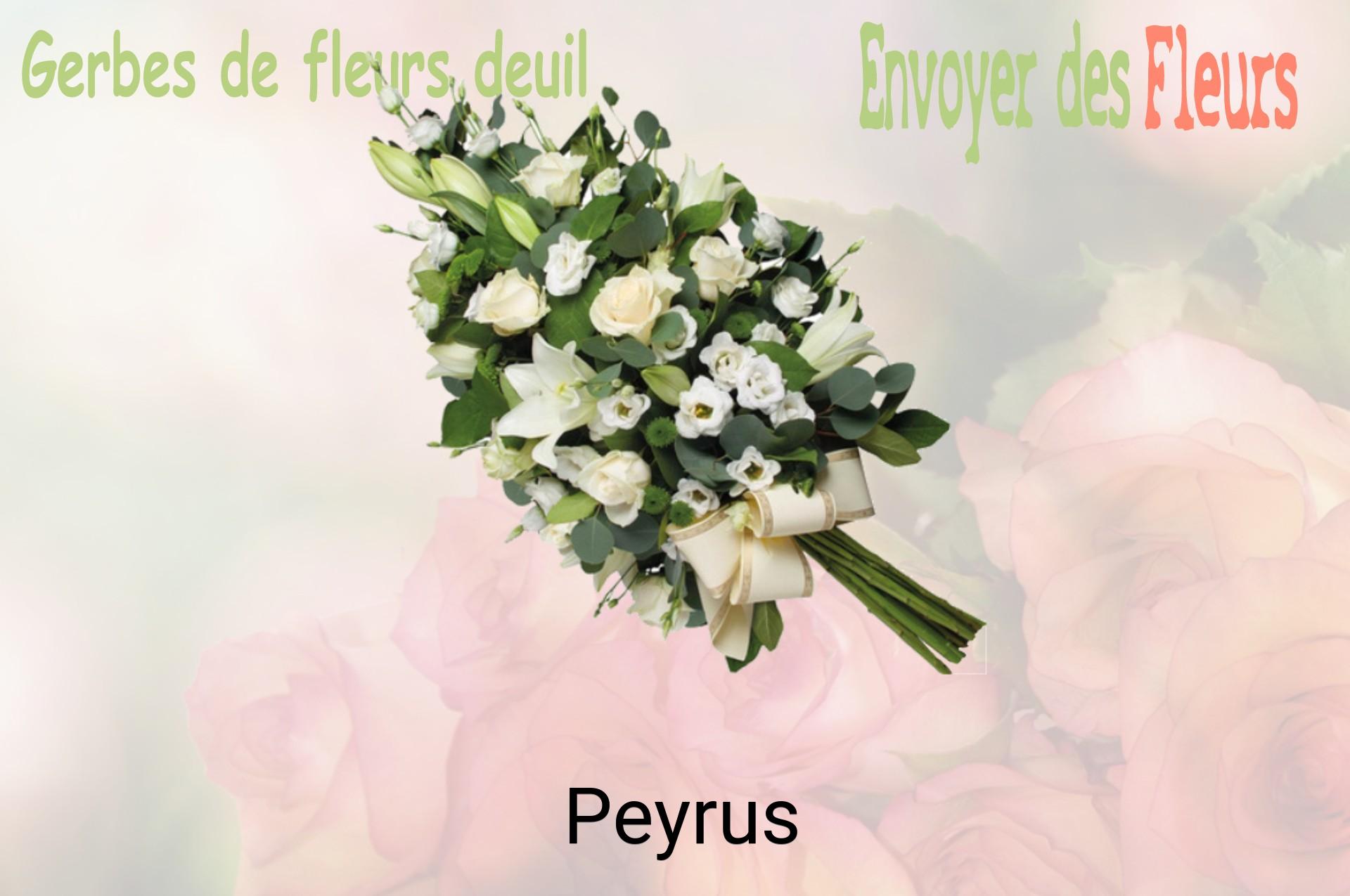Gerbe de fleurs de deuil livrée à Peyrus